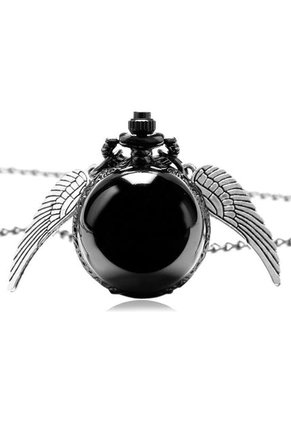 Reloj Snitch Dorada Harry Potter Cadena Acero Color Negro