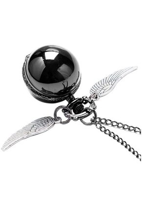 Reloj Snitch Dorada Harry Potter Cadena Acero Color Negro