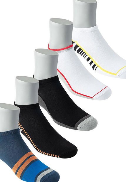 Medias X5 Negro Multicolor Galax
