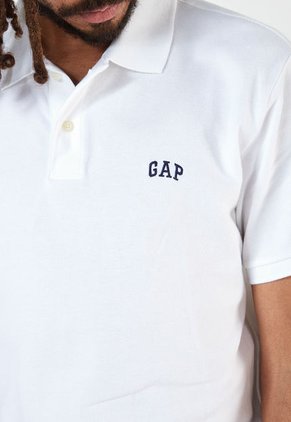 Polo Blanco-Azul GAP