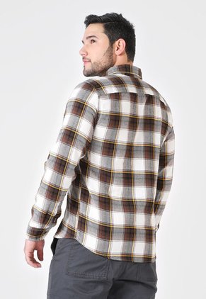 Camisa Marrón-Mostaza-Blanco GAP