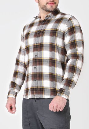 Camisa Marrón-Mostaza-Blanco GAP