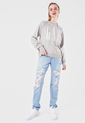 Hoodie Gris-Blanco GAP Femenino