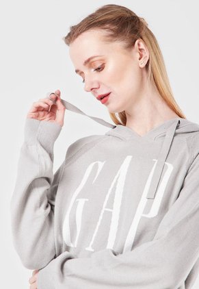 Hoodie Gris-Blanco GAP Femenino