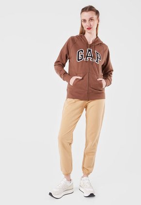 Hoodie Marrón-negro-Blanco GAP Femenino