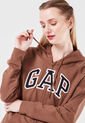 Hoodie Marrón-negro-Blanco GAP Femenino de GAP