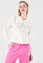 Hoodie Beige-Gris-Blanco GAP Femenino de GAP