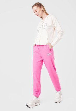 Hoodie Beige-Gris-Blanco GAP Femenino