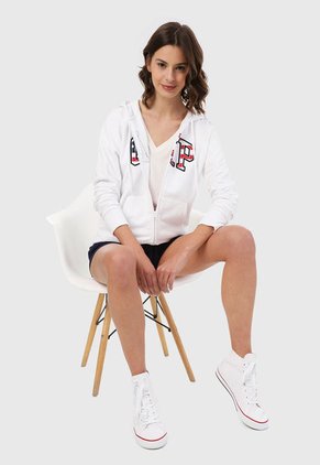 Hoodie Blanco-Rojo-Azul GAP