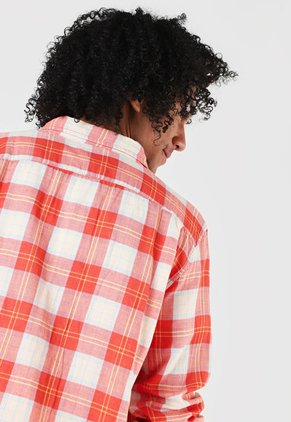 Camisa Naranja-Beige-Celeste GAP