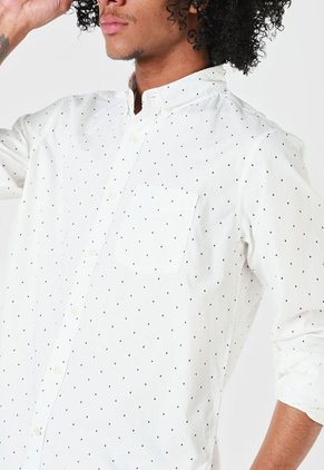 Camisa Blanco-Azul GAP
