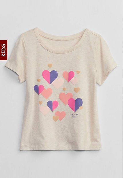 Camiseta Beige-Multicolor GAP Kids