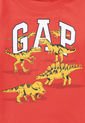 Camiseta Naranja-Mostaza-Blanco GAP Kids Masculino de GAP