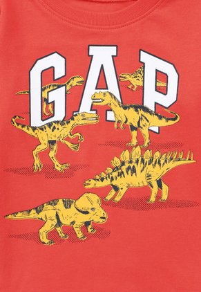 Camiseta Naranja-Mostaza-Blanco GAP Kids Masculino