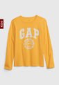 Camiseta Manga Larga Mostaza-Beige GAP Kids de GAP