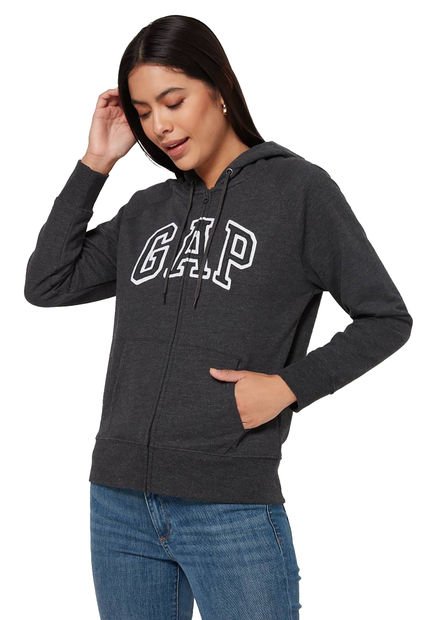 Hoodie Gris-Blanco GAP