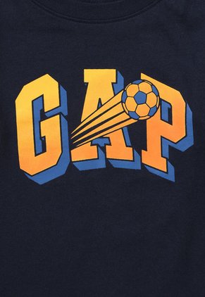 Camiseta Manga Larga Azul-Naranja GAP Kids