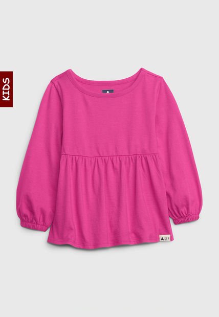 Camiseta Manga Larga Lavanda-Rosa GAP Kids