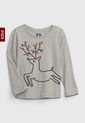 Camiseta Manga Larga Gris-Multicolor GAP Kids de GAP