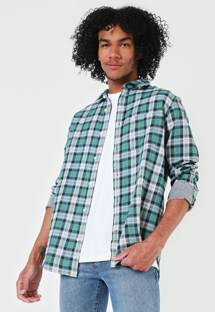Camisa Verde-Azul-Blanco GAP