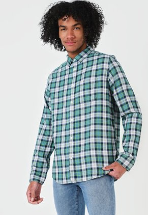Camisa Verde-Azul-Blanco GAP