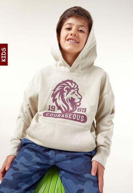 Hoodie Beige-Violeta GAP Kids