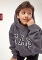 Hoodie Gris-Negro-Blanco GAP Kids de GAP