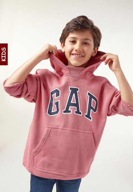 Hoodie Salmón-Azul-Blanco GAP Kids