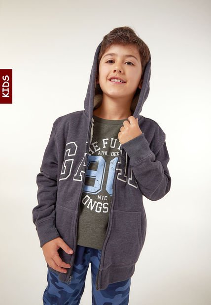 Hoodie Gris-Blanco GAP Kids