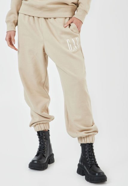 Pantalón Sudadera Beige-Blanco GAP