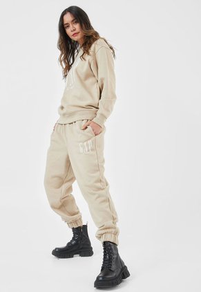 Pantalón Sudadera Beige-Blanco GAP