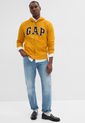 Hoodie Amarillo-Azul Navy-Blanco GAP de GAP