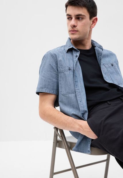 Camisa Azul GAP