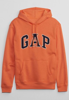 Hoodie Naranja-Azul Navy-Blanco GAP