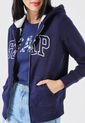 Hoodie Azul Navy-Blanco GAP de GAP
