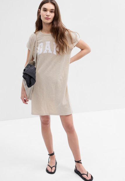 Vestido Beige-Blanco GAP