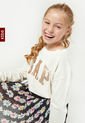Camiseta Manga Larga Beige-Dorado-Plateado GAP Kids de GAP