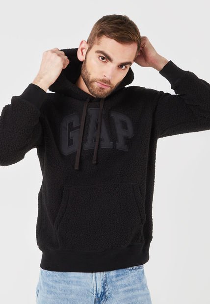 Hoodie Negro-Gris GAP
