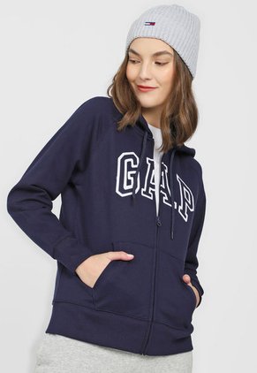Hoodie Azul Navy-Blanco GAP
