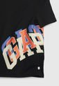 Camiseta Negro-Multicolor GAP Kids de GAP