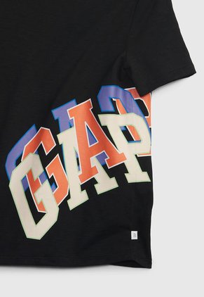 Camiseta Negro-Multicolor GAP Kids