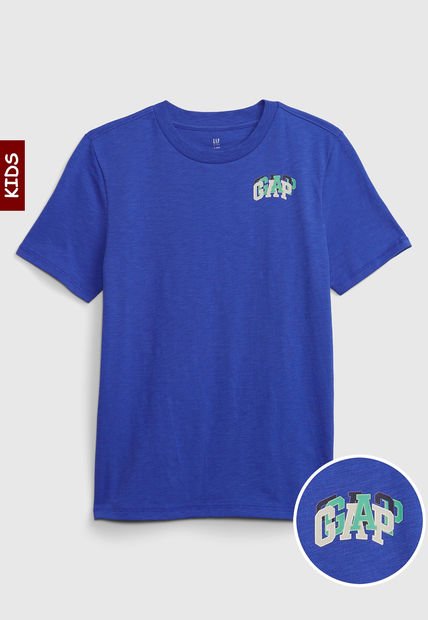 Camiseta Azul Royal-Multicolor GAP Kids