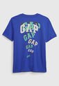 Camiseta Azul Royal-Multicolor GAP Kids de GAP