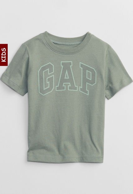 Camiseta Verde Grisáceo-Verde GAP Kids