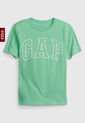 Camiseta Verde Manzana-Blanco GAP Kids de GAP