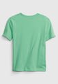 Camiseta Verde Manzana-Blanco GAP Kids de GAP