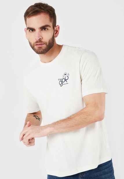 Camiseta Beige-Azul GAP