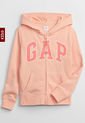 Hoodie Salmón-Coral-Blanco GAP Kids de GAP