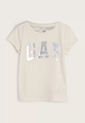 Camiseta Beige-Plateado GAP Kids de GAP