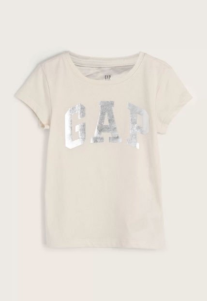 Camiseta Beige-Plateado GAP Kids